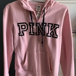 PINK pink and black hoodie. Never worn! Tag still on.